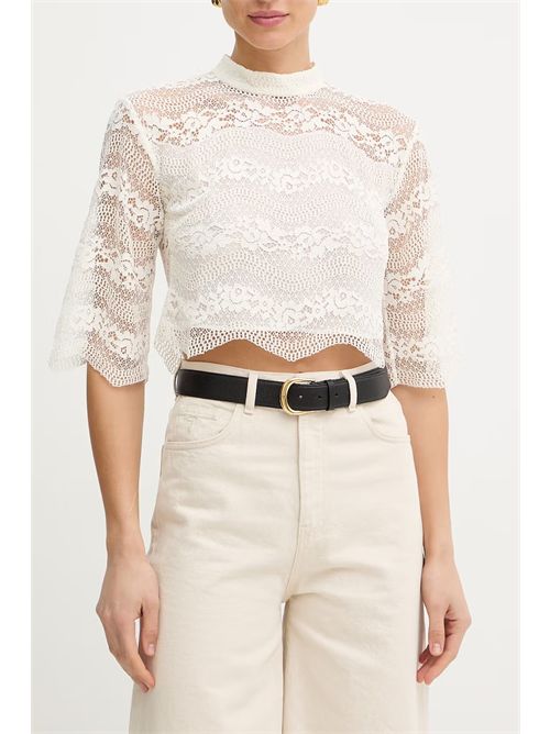 Blusa in pizzo macramè